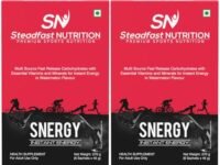 Steadfast Nutrition Snergy Instant Energy & Hydration Essential Vitamins & Minerals Energy Drink & Pre workout Supplements for Men & Women Watermelon 6 Sachets Pack of 2
