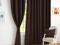 Story@Home Blackout Semi Long Door Curtains 8 Feet Set of 2, Solid Print | 97% Room Darkening, Thermal Insulated Curtains | Curtain for Living Room, (116 x 242 cm, Dark Brown) | Perfect for Home Decor