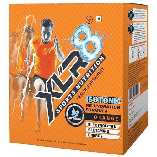 XLR8 Electrolytes Powder | Energy Drink Hydration Powder - Orange, 1kg | Isotonic Gym Workout & Endurance Supplement