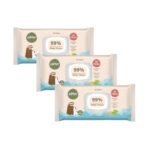 .allter 99% Pure Water Baby Wipes, Wet Wipes for New Born Baby| Moisturising,100% Plant Based & Organic, Enriched with Oats & Grapeseed Extract| 72 Wipes x 3 Packs