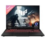 ASUS TUF A16,AMD Ryzen 9 8940HX, Gaming Laptop(RTX 5070-8GB/115W TGP/16GB/1TB /2.5K QHD+/16"/165Hz/90WHrs/Windows 11/M365 Basic (1Year)*/Office Home 2024/Jaeger Gray/2.2 Kg) FA608PP-QT014WS