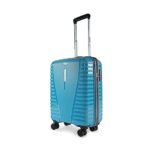 Aristocrat Airpro 55 cms Small Cabin Polypropylene Hardsided 8 Wheels Luggage/Suitcase/Trolley Bag- Coral Teal Blue | 7-Year Warranty