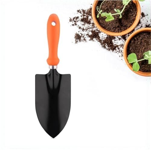 Cinagro Hand Trowel for Gardening - 1 Pc (Red Handle, Metal Blade), Sharp Metal Blade, Sturdy Construction, Ergonomic Handle, Rust-Resistant Finish, Garden Tools for Home, Durable Shovel for Gardening