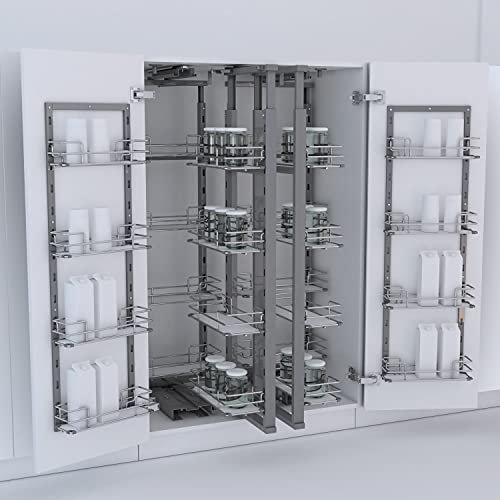 Everyday Pull Out Pantry SB1250900 | W864 x D510 x H1250-1450 | 1 Set | Universal Installation | 24 Shelves | Kitchen Shelving | Cabinet
