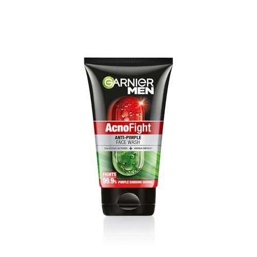 Garnier Men, Anti-Pimple Face Wash, Repairs Skin & Balances Oils, AcnoFight, 100 g