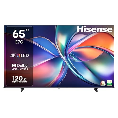Hisense 164 cm (65 inches) E7Q Series 4K Ultra HD Smart QLED TV 65E7Q (Black)
