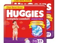 Huggies Complete Comfort Wonder Pants | Pant Style Baby Diapers XXL Size, 48 Count | India's Fastest Absorbing Diaper, Patented Dry Xpert Channel, Ideal for 15 to 25 Kgs