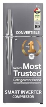 LG 240 L 3 Star Frost-Free Smart Inverter Double Door Refrigerator (GL-S292RDSX, Dazzle Steel, Convertible & Multi Air Flow Cooling)