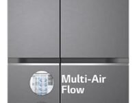 LG 655 L Frost-Free Smart Inverter Double Door Side-By-Side Refrigerator (GL-B257HDSY, Dazzle Steel, Express Freeze | Multi Air-Flow)