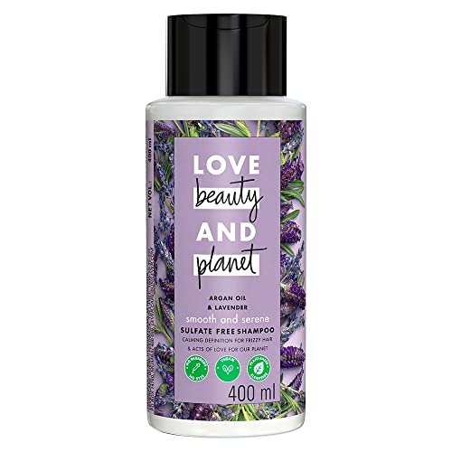 Love Beauty And Planet Argan Oil and Lavender Sulfate Free Smooth and Serene Shampoo|| No Parabens|| No Dyes|| 400ml