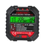 QUKAN GFCI Outlet Tester with Voltage Display 90-250V Socket Tester Automatic Electric Circuit Polarity Voltage Detector Breaker Finder HT107D