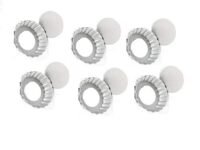 RINKLE TRENDZ® Aluminium Round Pie Dish Set of 6 Quiche Pan Combo Set Cup Cake Set Tart Mould with Removable Bottom 3 Inch for Baking in OTG Oven