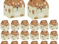 SATYAM KRAFT 20 Pcs Puppy Printed Decorative Folding Paper Gift Boxes | For Rakhi Gifts, Raksha Bandhan, Wedding Return Gifts, Engagement, Birthday, Dry Fruits, Chocolate, Invitation (Multicolor)