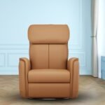 The Sleep Company Luxe Pro Massager Motorised Recliner | SmartGRIND Reviva-Luxe Massager Technology | Zero-Gravity Motorized Recline | Revolve Upto 270⁰ | Elegant Leatherette Upholstery | Brown