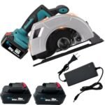 VOLTZ VZ-CS180 7" Cordless 21V Brushless Motor Circular Saw Marble Cutting Machine | Ceramic, Tile,Stone, Woodworking Electric Portable Saw(Blade Not Included) (Cordless 7" Circular Saw)