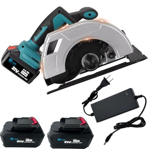 VOLTZ VZ-CS180 7" Cordless 21V Brushless Motor Circular Saw Marble Cutting Machine | Ceramic, Tile,Stone, Woodworking Electric Portable Saw(Blade Not Included) (Cordless 7" Circular Saw)