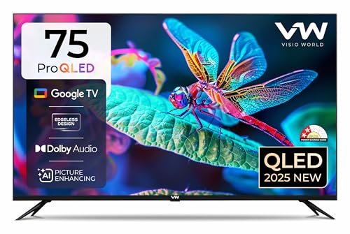 VW 190 cm (75 inches) Pro Series 4K Ultra HD Smart QLED Google TV VW75GQ1