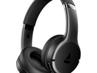 boAt Rockerz 411 (2025 Launch), 40Ms Low Latency, 40Hrs Battery, 40Mm Drivers, Enx Tech, Integrated Controls, V5.4 Bluetooth Headphones, Wireless Over Ear Headphone with Mic (Active Black)
