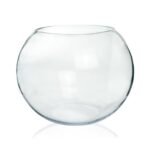 ecofynd Glass Terrarium Bowl, Fish Bowl, Crystal Clear Aquarium Bowl for Fish, Round Bubble Vase for Events, Decorating, Xmas Home Decor, or Office Decor (Pack of 1, 4inch, GB001)