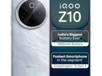 iQOO Z10 5G (Glacier Silver, 8GB RAM, 256GB Storage) | India's Biggest Ever 7300 mAh Battery | Snapdragon 7s Gen 3 Processor | Brightest Quad Curved AMOLED Display in The Segment