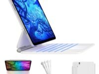 typecase Edge iPad 11th (A16-2025) & 10th Gen Keyboard Case, Magic Keyboard for iPad 11/10th Gen (10.9") with Floating Cantilever Stand, 11-Colors Backlit, Click Anywhere Multi-Touch Trackpad-White'25