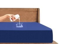 Trance Cotton Feel Terry Ultra Soft Waterproof Mattress Protector | Breathable - Hypoallergenic Mattresses Cover (78x78 inch | 6.5x6.5 feet, Classic Blue - Pack of 1)