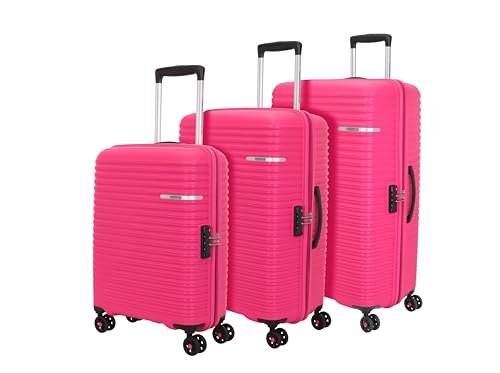 American Tourister PP Liftoff+ with TSA Lock & 8 Wheel, 3Pc Set (Small +Medium +Large) Hard Check-in Suitcase for Travel/Trolley Bag with Double Wheel - Berry Blast, 55 Cm, 67 Cm, 79 Cm, Pink