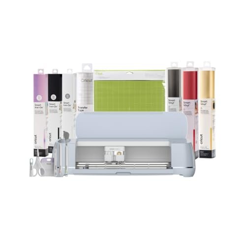 Cricut Maker 3 Essential Bundle Includes-Vinyl Permanent Black& Silver & shimmer gold,Holographic Iron On,SMRT Io 33X91Cm 1 Sheet Black & White,Transfer Tape,Basic Tool Set & standard grip Mats