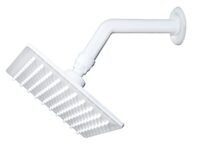 Crotomak ABS Over Head Shower Ultra Slim With Arm Square, Bath Shower Head Set, Pressure Rain Shower Head (Milky White) (6 X 6 INCH)