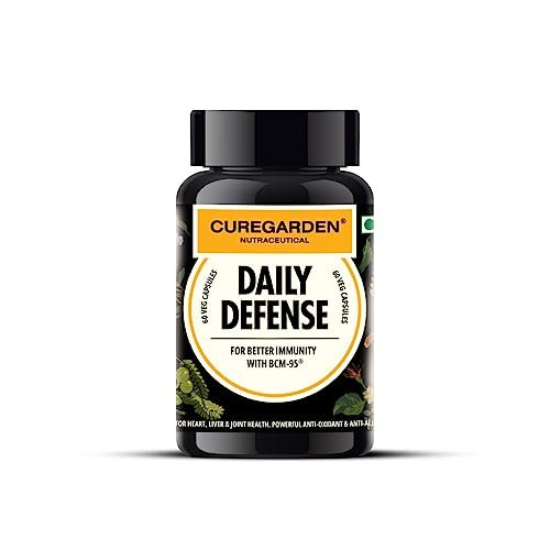 Curegarden Daily Defense Curcumin Capsules, Turmeric Extract Supplement with BCM 95, Immunity Booster and Anti-inflammatory Benefits 500mg, 60 veg Capsules