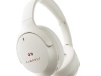 GOBOULT Q Over Ear Bluetooth Headphones with 70H Playtime, 40mm Bass Drivers, Zen™ ENC Mic, Type-C Fast Charging, 4 EQ Modes, AUX Option, IPX5 Headphones Wireless with mic (Beige)