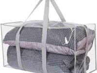 Home Care Store Closet Organizer and Storage Foldable Clothing Storage Bag for Clothes, Blanket, Comforter PVC Material (1)