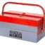 KHADIJA Metal 5 Compartment Tool Box (Red Grey)