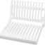 KINZILLA Plastic 12 Slots Foldable Dish Rack Stand Drainer Drying Rack Organizer Kitchen Tool