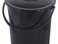 Kuber Industries Step-On Pedal Dustbin/Waste Bin with Lid|Solid Color & Durable Plastic| Capicity 10 Ltr (Black) - CTKTC34636