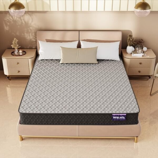 RESTOFIT Dual Comfort Orthopedic Mattress Single Bed | Sleep Well with 78x30x4 Inches Medium Firm Single Bed Mattress | 4-Inch HR Foam Mattress | Viscose Cotton, 7 Years Warranty Vacuum Roll Packaging