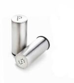 Rukmanivivah Stainless Steel Salt and Pepper shakers, air Tight, Oregano, Chilli Flakes, Sugar Seasoning Sprinkler,namak,dhanajeera Set of 2