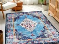 Status Contract Rugs for Living Room|(4x6ft) 3D Printed Carpet for Living Room Decor|Anti Skid Backing Home Essentials | Boho Rugs Living Room (Vintage 403), Polyester, Multicolor, Rectangular