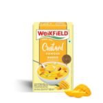 Weikfield Mango Custard Powder | Makes Smooth & Creamy Custard | Contains Quality Ingredients | Best For Fruit Salads & Puddings | 100% Vegetarian | 75g Carton
