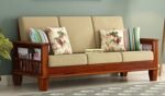 Home furniture Wooden Sofa Set for Living Room and Office 3 Seater (3 Seater, Teak Finish) Handicraft- Hand Made