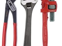 ACHRO Multipurpose Plumbing Tools Kit (Contains 10 Inch Each of Water Pump Plier & Pipe Wrench, 8 Inch Adjustable Wrench) for All Jobs, Open End, Flexible End, Set of 3