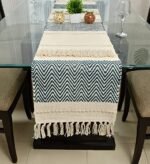 Am International Cotton Table Runner The Style Of Our Table Linen And Dining Rooms And Eating Areas 4-6 Seater Table Runner 14 X 72 Inch Pack Of 1 Pcs(Blue White), X-Small