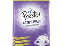 Amazon Brand - Presto! Active Wash Detergent Powder | 4 Kg | Tough On Stains | Gentle On Fabrics | Colour-Safe | Refreshing Fragrance | Machine And Hand Wash