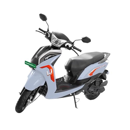 Ampere Powered by Greaves Electric Mobility Magnus Neo Electric Scooter | 80-95 km Real Range, Safest LFP Battery with 5-Year/75,000km Warranty, City-Speed Family Scooter, Strong Dual Frame Chassis (Galatic Grey)