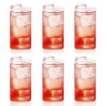 Borosil 350ml 6pc Vision Transparent Large Glass Set | Made in India Borosilicate Glass Tumblers for Drinking Water, Cold Drinks | Flame Proof, Microwave & Dishwasher Safe | for Daily use & Gifting
