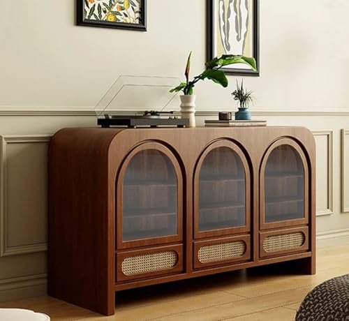 CORSICA DESIGNS 3D Premiun 6FT Wooden Storage Cabinet for Living Room, Bedroom, Dining and Home, Modern Sideboard Organizer with Drawers and Shelving, Large Console Table for Hall and Entryways