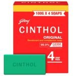 Cinthol Original Bath Soap 99.9% Germ Protection, 100G (Pack Of 4)