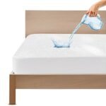 GADDA CO 100% Waterproof Premium Cotton Feel Mattress Protector Double Bed 72x72 Inch|Ultra Soft Breathable & Hypoallergenic Fitted Bed Protector Terry Cover(6x6 feet, Fits Upto 10 Inches, White)