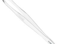 GUBB Metal Flat Tip Tweezer for Women - Precision Eyebrow and Upper Lip Hair Removal - Professional Stainless Steel Tweezer for Salon-Quality Grooming - Silver Finish - Fine-Tipped Precision Tool