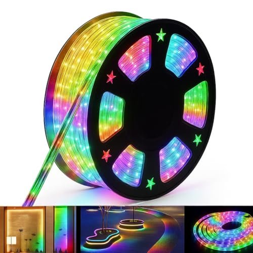 Gesto 10 Meter Rope Led Strip Lights – High Brightness Outdoor Lights Waterproof for Balcony,Home Decor,False Ceiling | RGB Strip Light for Diwali Decoration with Mode Change Controller (Multicolor)